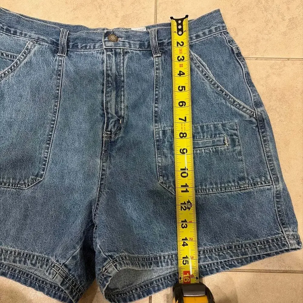 Bill Blass Vintage Y2K Denim Cargo Shorts Women's Size 12 Blue Jean High Rise